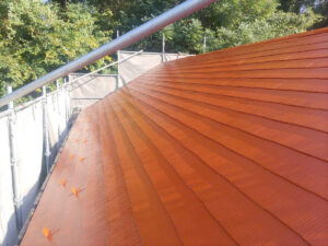 11月2日多摩区、スレート屋根　上塗り３