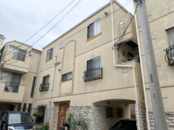 ジョリパット塗装・ホームページで工事解説【隣地・隣家が近い為、配慮しながら】
